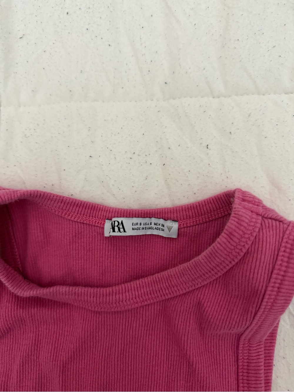 Zara Ribbed Tank Top - Pink - Picture 3 of 3